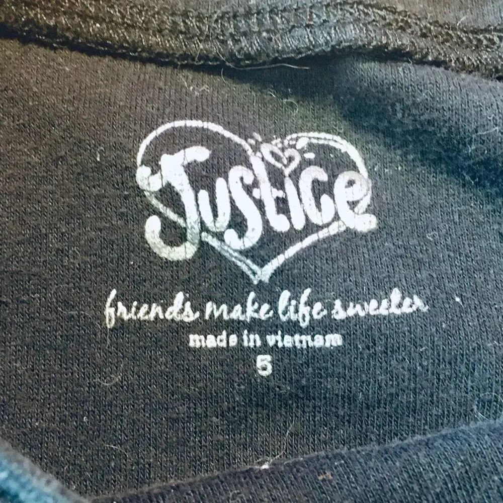 Justice Plain Black T-Shirt